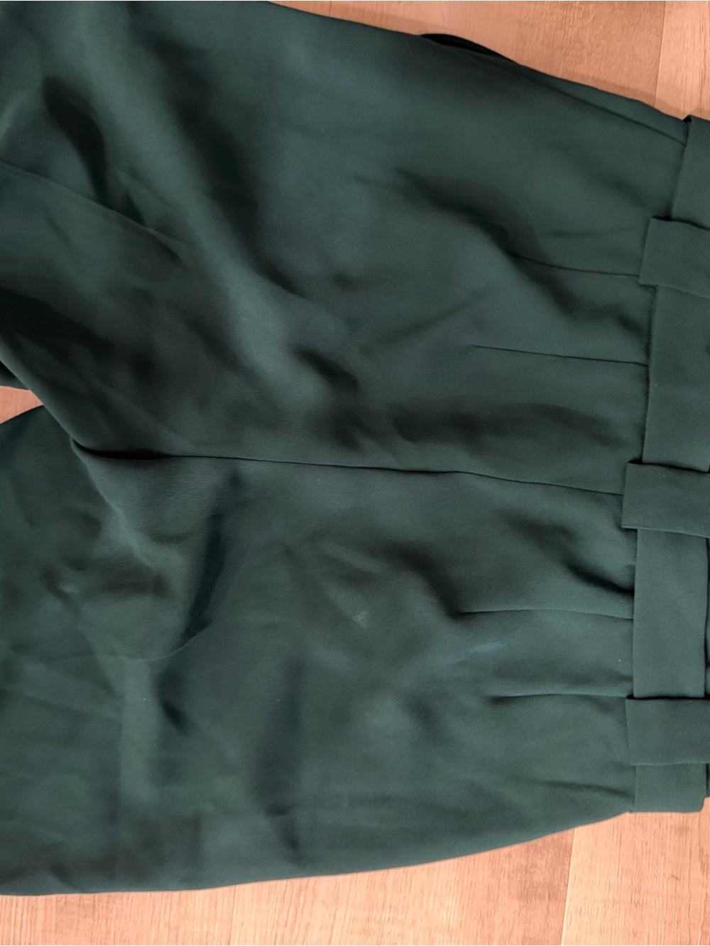 Express Teal Paperbag Waist Ankle Pants - Picture 5 of 6